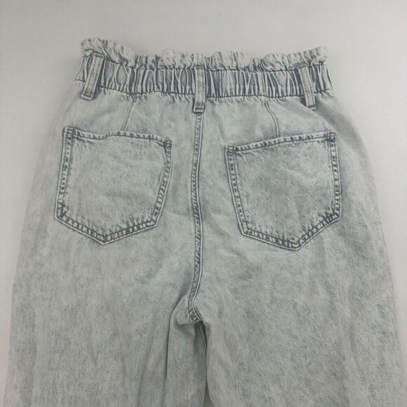 SO Women's Distressed Blue Denim High Rise Mom Jean Size 7/28W Paper Bag Waist - Picture 11 of 11